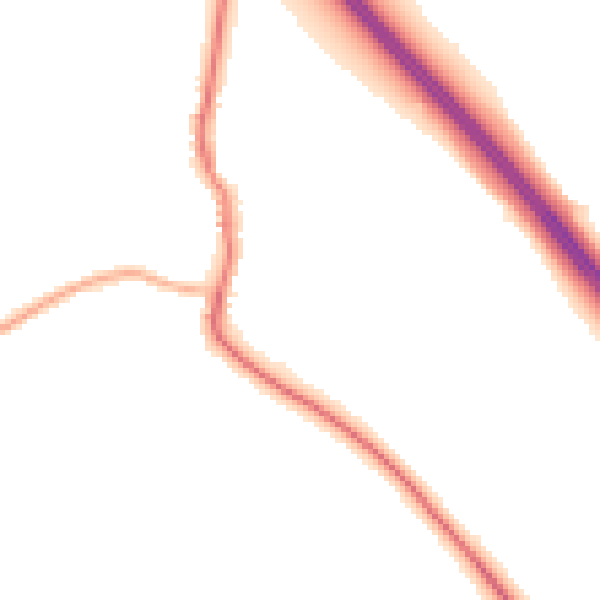 Night-time road noise heatmap for DN11 9AP