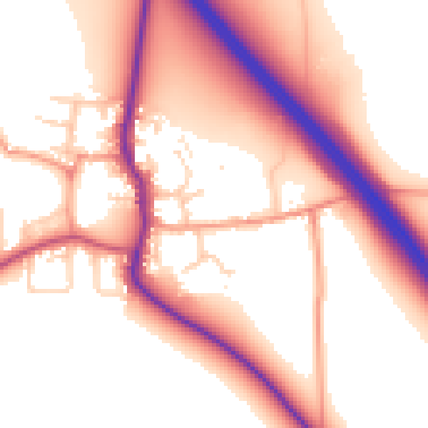Daytime road noise heatmap for DN11 9AR