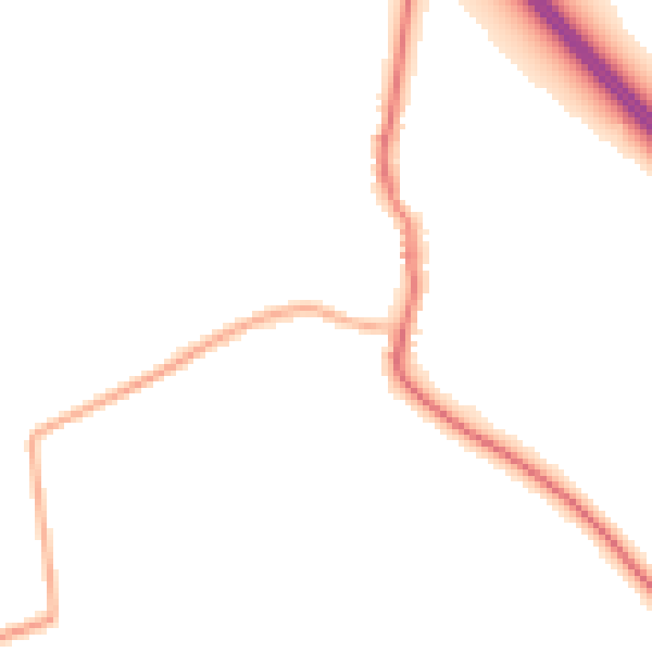 Night-time road noise heatmap for DN11 9BD