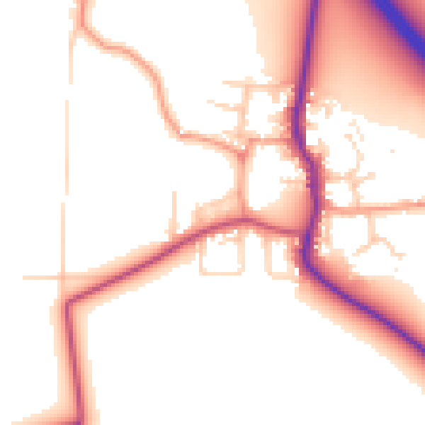 Daytime road noise heatmap for DN11 9BP