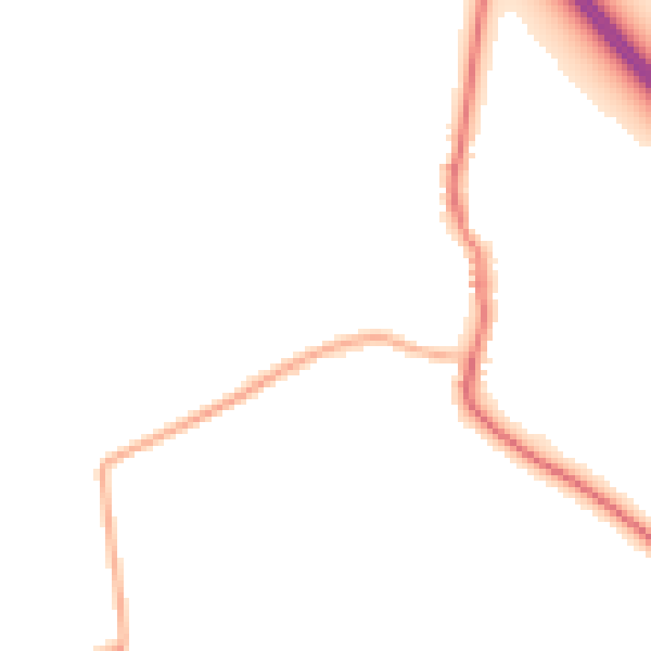 Night-time road noise heatmap for DN11 9BP