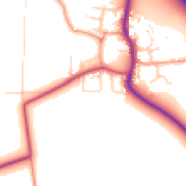 Daytime road noise heatmap for DN11 9BU
