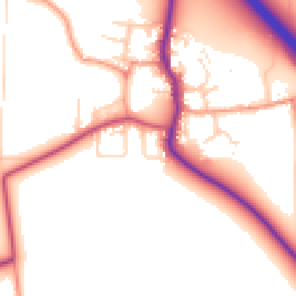 Daytime road noise heatmap for DN11 9BZ