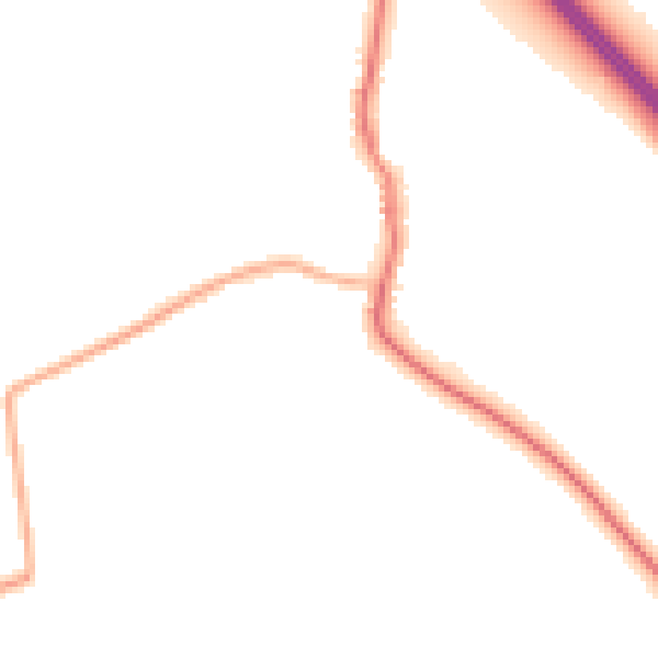 Night-time road noise heatmap for DN11 9BZ