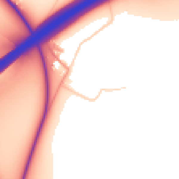 Daytime road noise heatmap for DN11 9DA