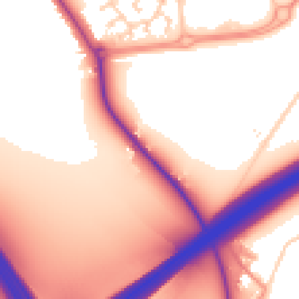 Daytime road noise heatmap for DN11 9DH