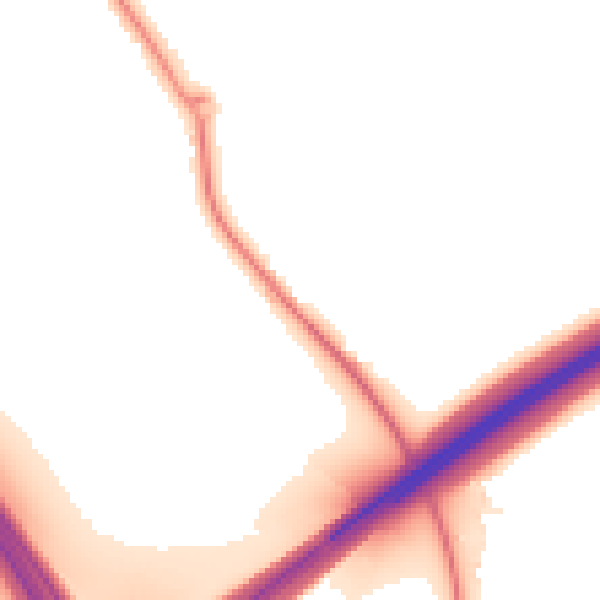 Night-time road noise heatmap for DN11 9DH