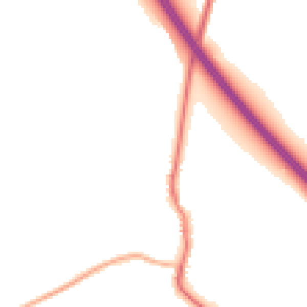 Night-time road noise heatmap for DN11 9EA