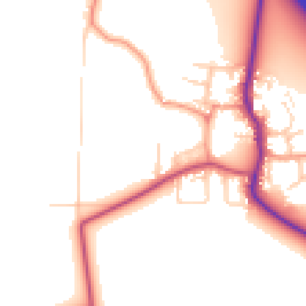 Daytime road noise heatmap for DN11 9EE