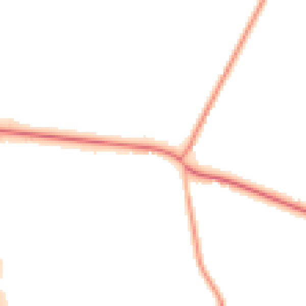 Night-time road noise heatmap for DN11 9EY
