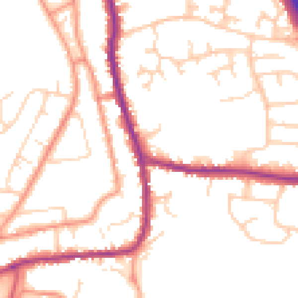 Daytime road noise heatmap for DN11 9HU