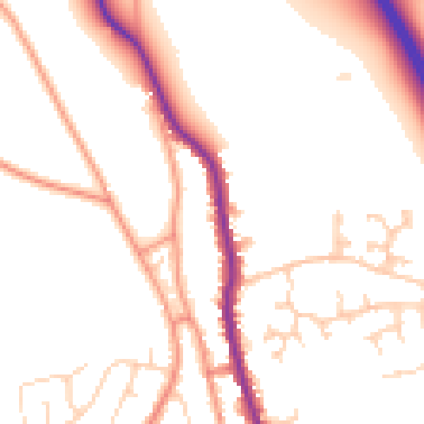 Daytime road noise heatmap for DN11 9JE