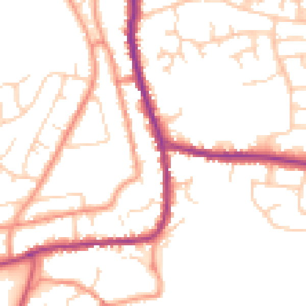 Daytime road noise heatmap for DN11 9LP