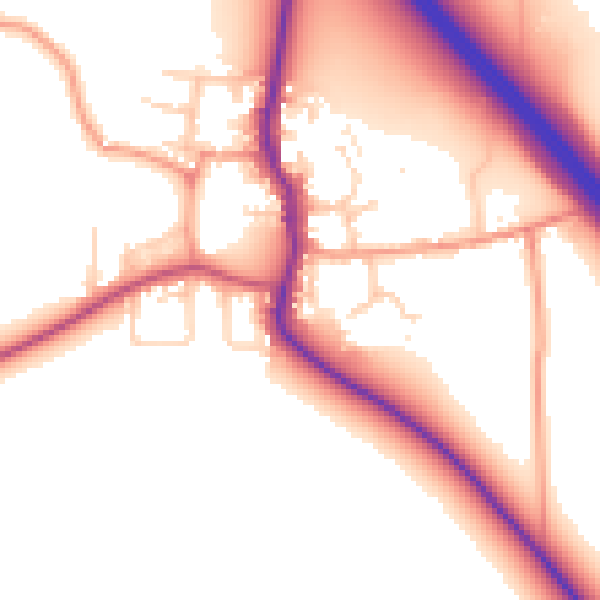 Daytime road noise heatmap for DN11 9LS