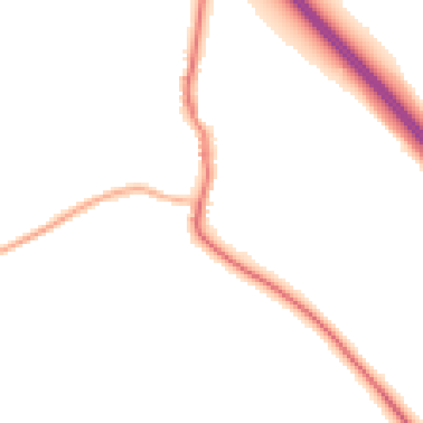 Night-time road noise heatmap for DN11 9LS