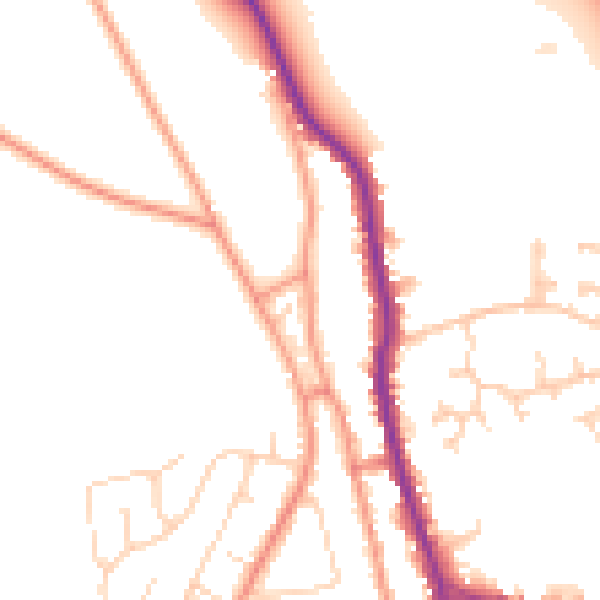 Daytime road noise heatmap for DN11 9LW