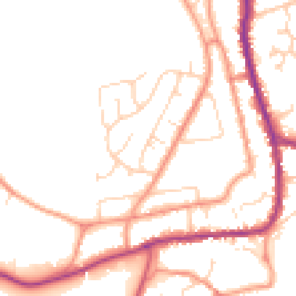Daytime road noise heatmap for DN11 9PP