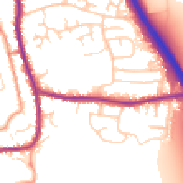 Daytime road noise heatmap for DN11 9QJ