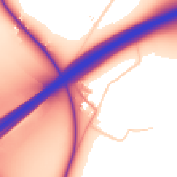 Daytime road noise heatmap for DN11 9TA