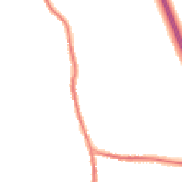 Night-time road noise heatmap for DN11 9TZ