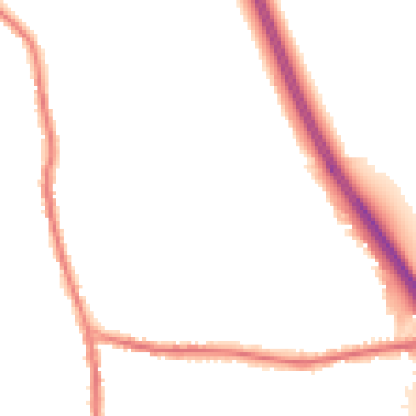 Night-time road noise heatmap for DN11 9UE
