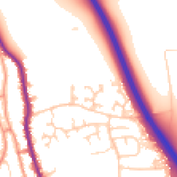 Daytime road noise heatmap for DN11 9UU