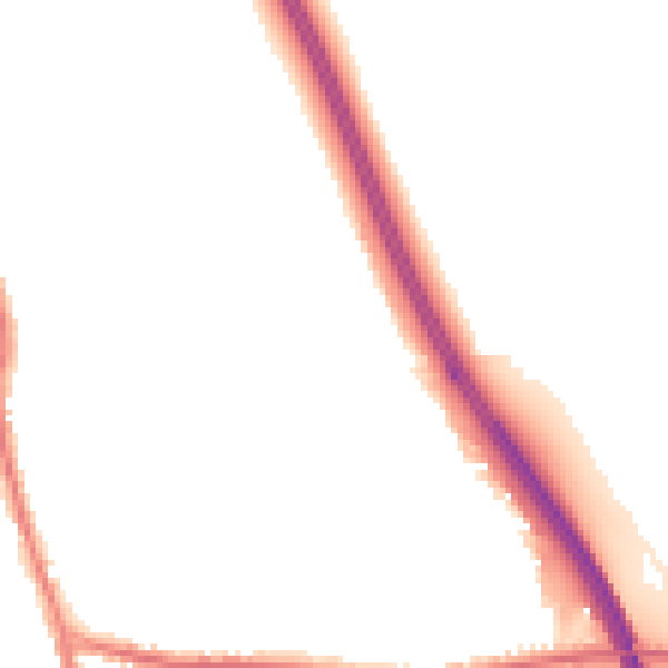 Night-time road noise heatmap for DN11 9UY