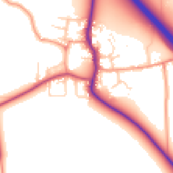 Daytime road noise heatmap for DN11 9XD