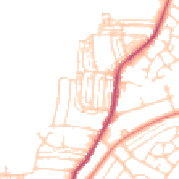 Daytime road noise heatmap for DN12 1AT