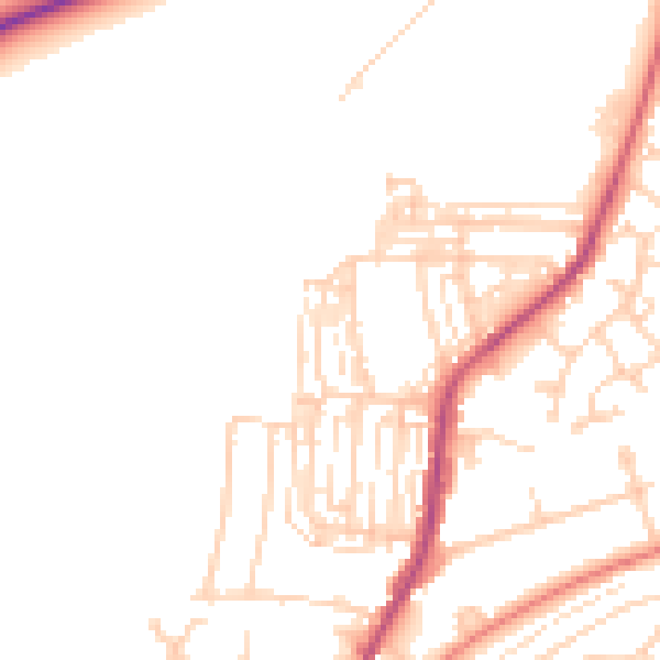 Daytime road noise heatmap for DN12 1AX