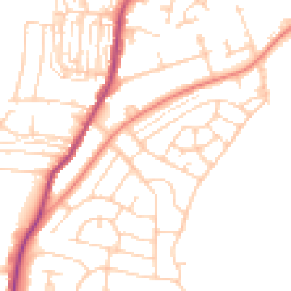 Daytime road noise heatmap for DN12 1BF