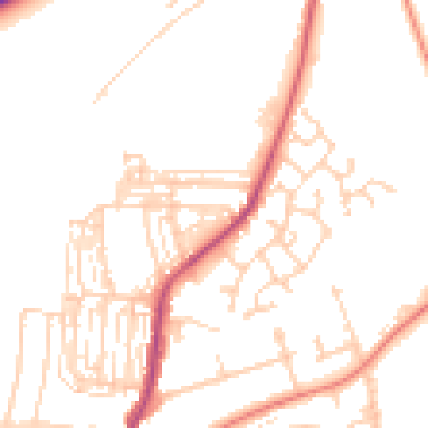 Daytime road noise heatmap for DN12 1BH