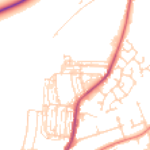 Daytime road noise heatmap for DN12 1BJ