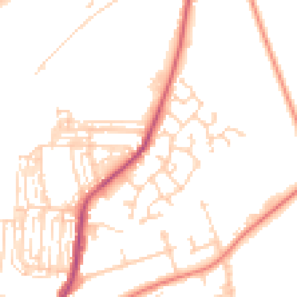 Daytime road noise heatmap for DN12 1BZ