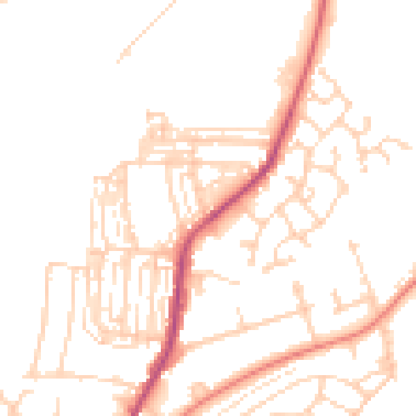 Daytime road noise heatmap for DN12 1EZ