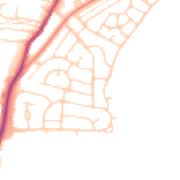 Daytime road noise heatmap for DN12 1LX