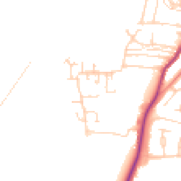Daytime road noise heatmap for DN12 1PD