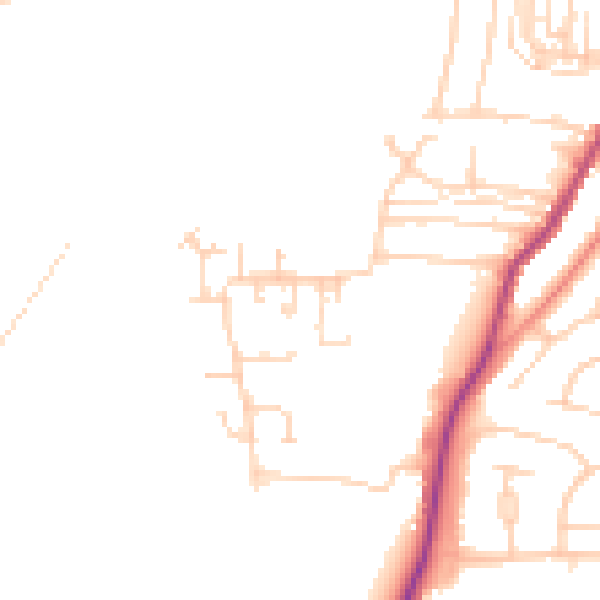 Daytime road noise heatmap for DN12 1QF