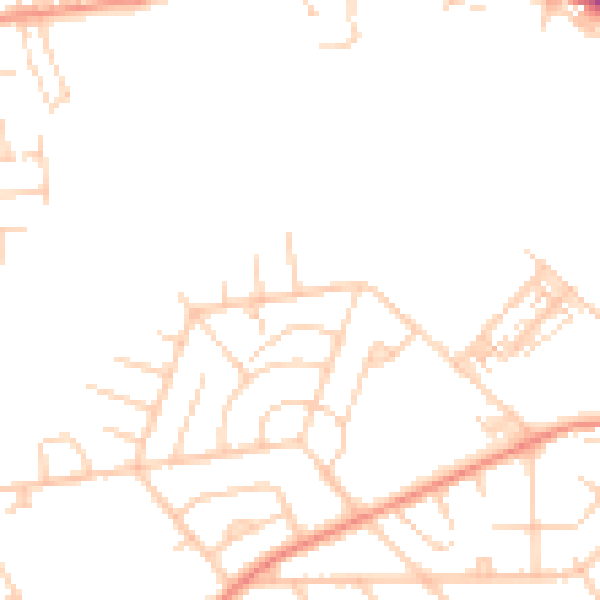 Daytime road noise heatmap for DN12 3PR