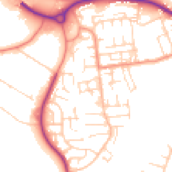 Daytime road noise heatmap for DN12 4DE