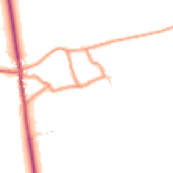 Daytime road noise heatmap for DN15 0AN