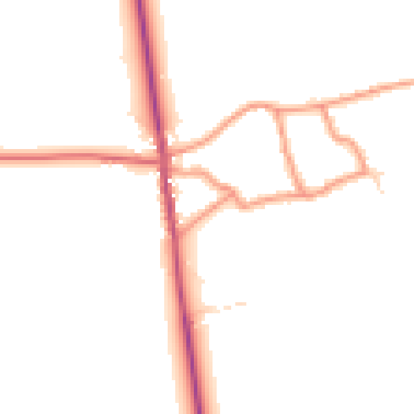 Daytime road noise heatmap for DN15 0AS