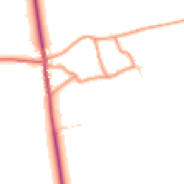 Daytime road noise heatmap for DN15 0AT