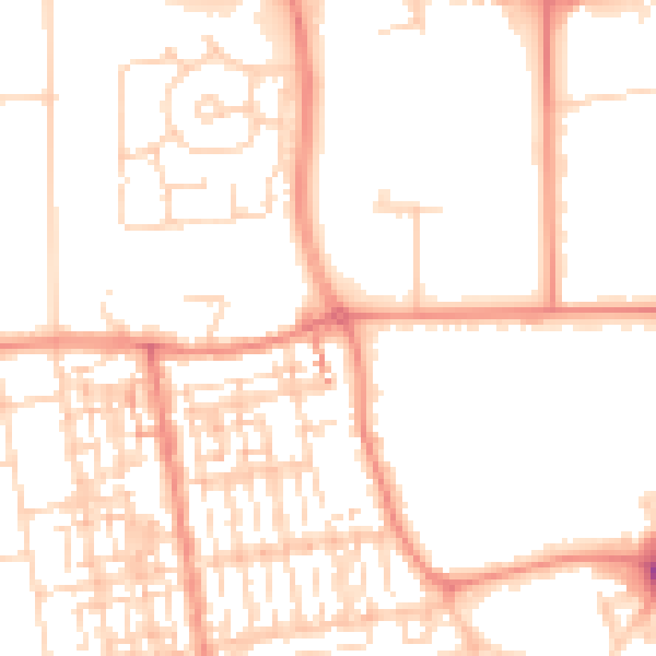 Daytime road noise heatmap for DN15 6AS