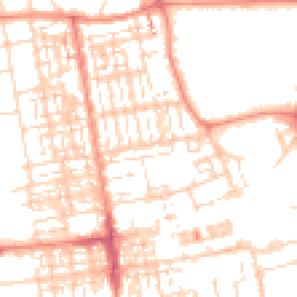 Daytime road noise heatmap for DN15 6BJ