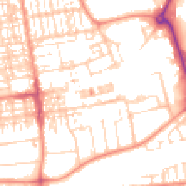 Daytime road noise heatmap for DN15 6NE