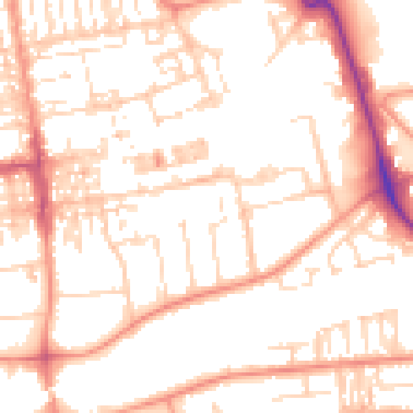 Daytime road noise heatmap for DN15 6RU