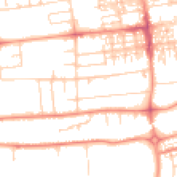 Daytime road noise heatmap for DN15 7PL
