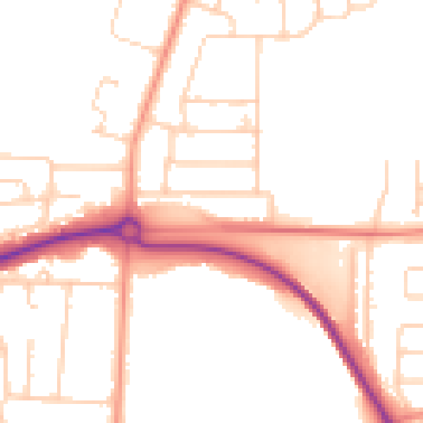 Daytime road noise heatmap for DN15 8BA
