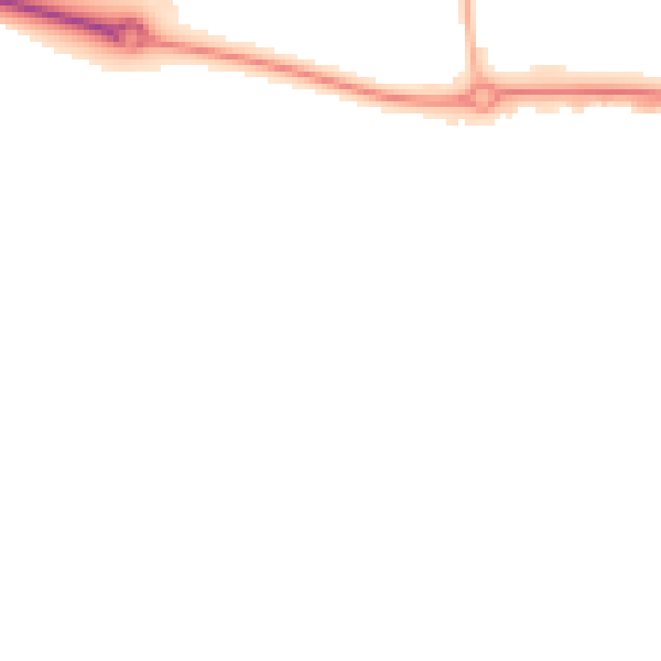 Night-time road noise heatmap for DN15 8GU